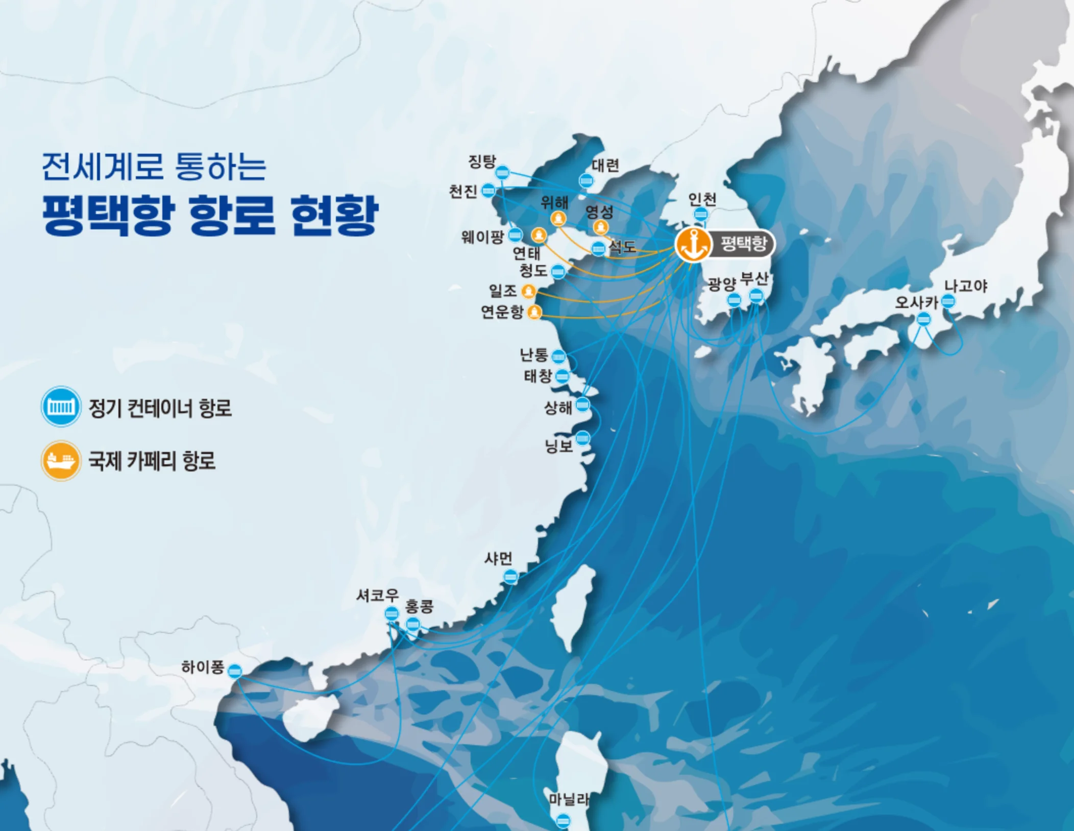 평택항 수출 대기 컨테이너, 한국 경제 활력의 현주소