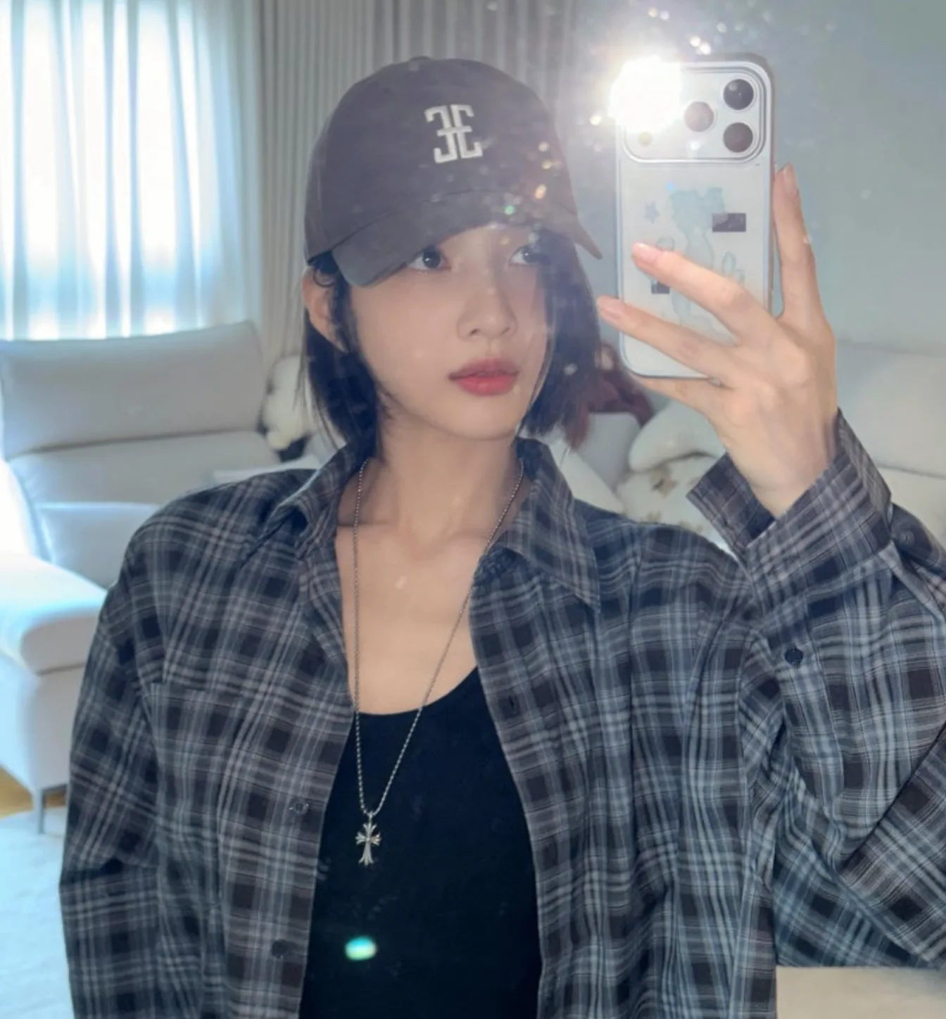 조이 체크셔츠 사복패션
